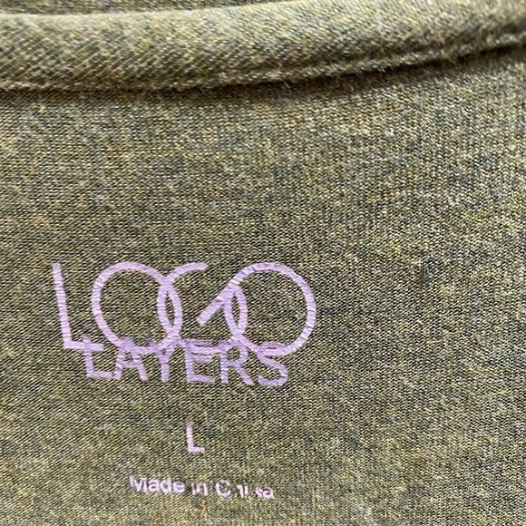 Logo by Lori Goldstein Green and cream tunic - Picture 3 of 3